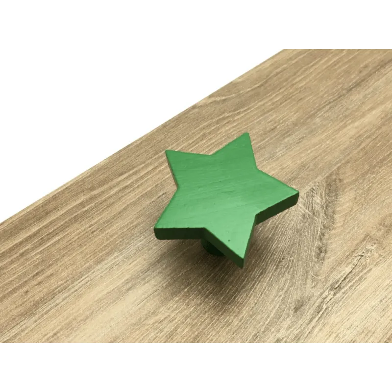 Bouton en bois STAR / Vert