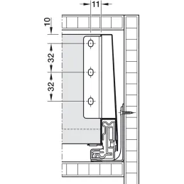 Boîte de cuisine BLUM – Merivobox « K » 40 kg / Blanc soyeux