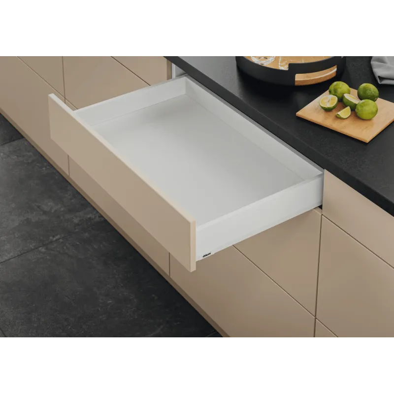 Caisson de cuisine BLUM – Merivobox « M » 40 kg / Blanc soyeux