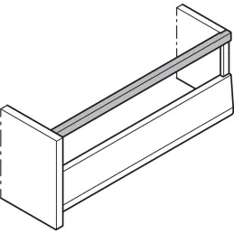 Caisse de cuisine BLUM – Merivobox « E » avec barre de séparation, 40 kg / blanc soyeux