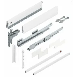 Caisse de cuisine BLUM – Merivobox « E » avec barre de séparation, 40 kg / blanc soyeux
