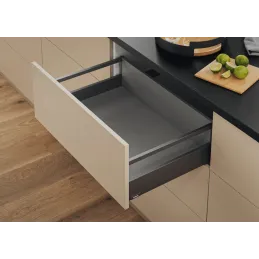 Boîte de cuisine BLUM - Merivobox « E » avec barre de séparation 40 kg / gris Orion