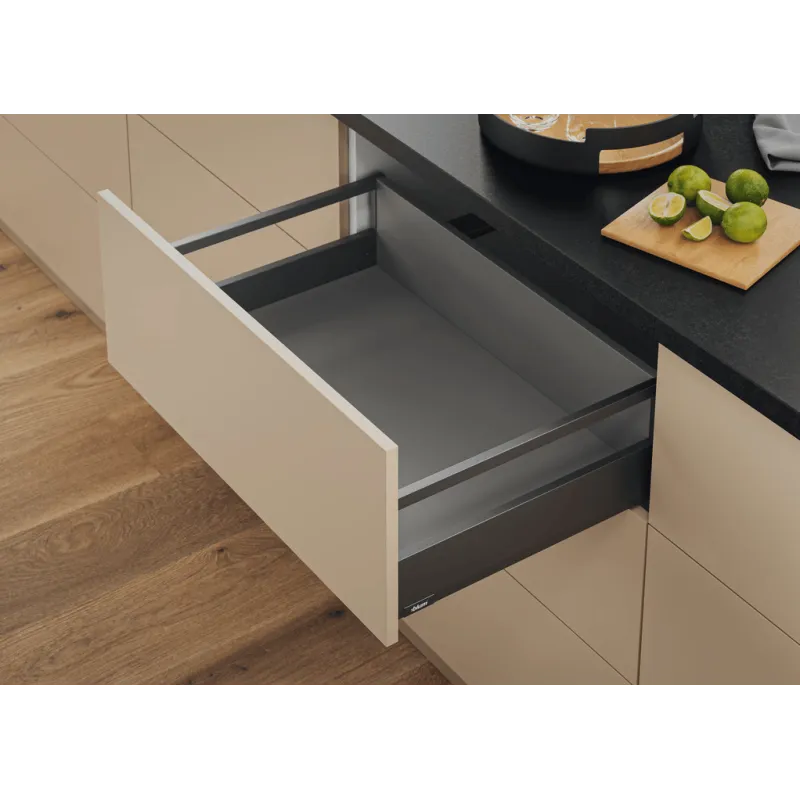 Boîte de cuisine BLUM - Merivobox « E » avec barre de séparation 40 kg / gris Orion