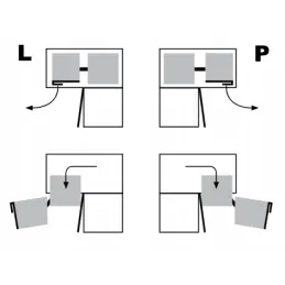 Mécanisme d’angle à fond plein Magic Corner / Chrome brillant – blanc