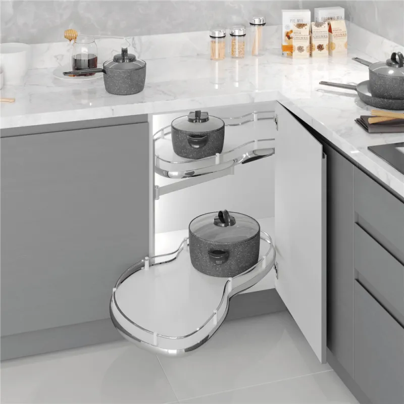 Banane d’angle BEAN avec amortissement / Blanc – chrome