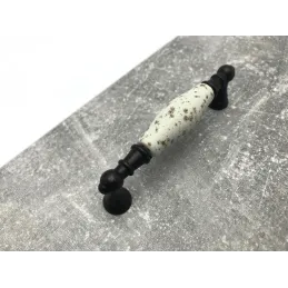 Poignée MOET / Porcelaine à motif – noir ancien