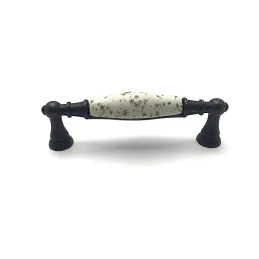 Poignée MOET / Porcelaine à motif – noir ancien