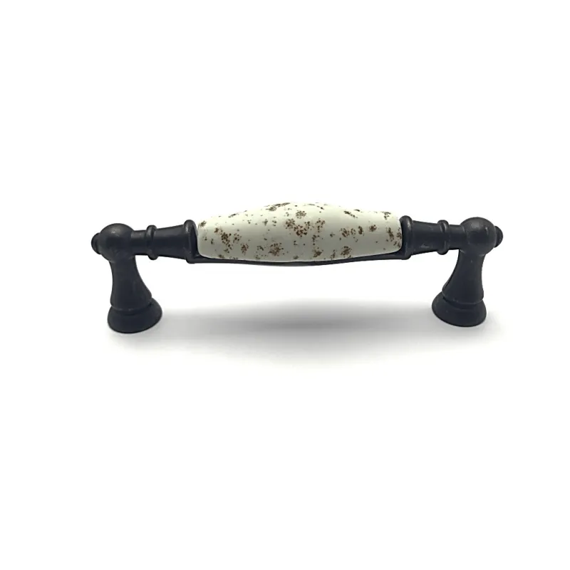Poignée MOET / Porcelaine à motif – noir ancien