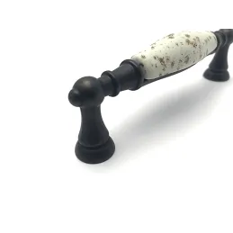 Poignée MOET / Porcelaine à motif – noir ancien
