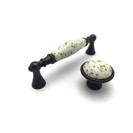 Poignée MOET / Porcelaine à motif – noir ancien