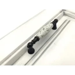 Poignée MOET / Porcelaine à motif – noir ancien