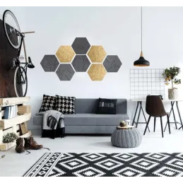 Élément décoratif mural / Daim doré