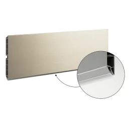 Plinthe de cuisine en plastique / Acier inoxydable brossé
