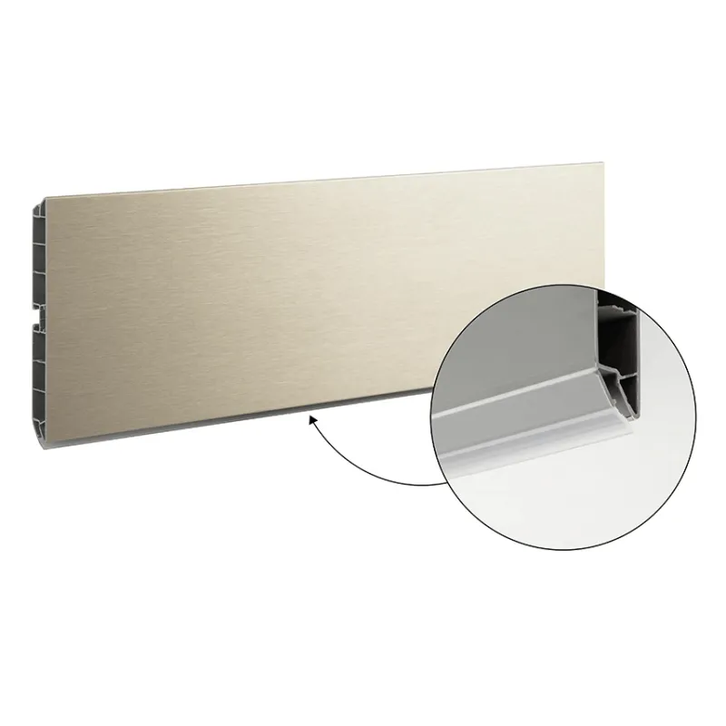 Plinthe de cuisine en plastique / Acier inoxydable brossé