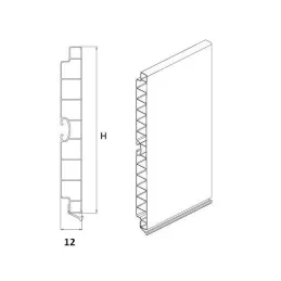 Plinthe de cuisine en plastique / Aluminium brossé