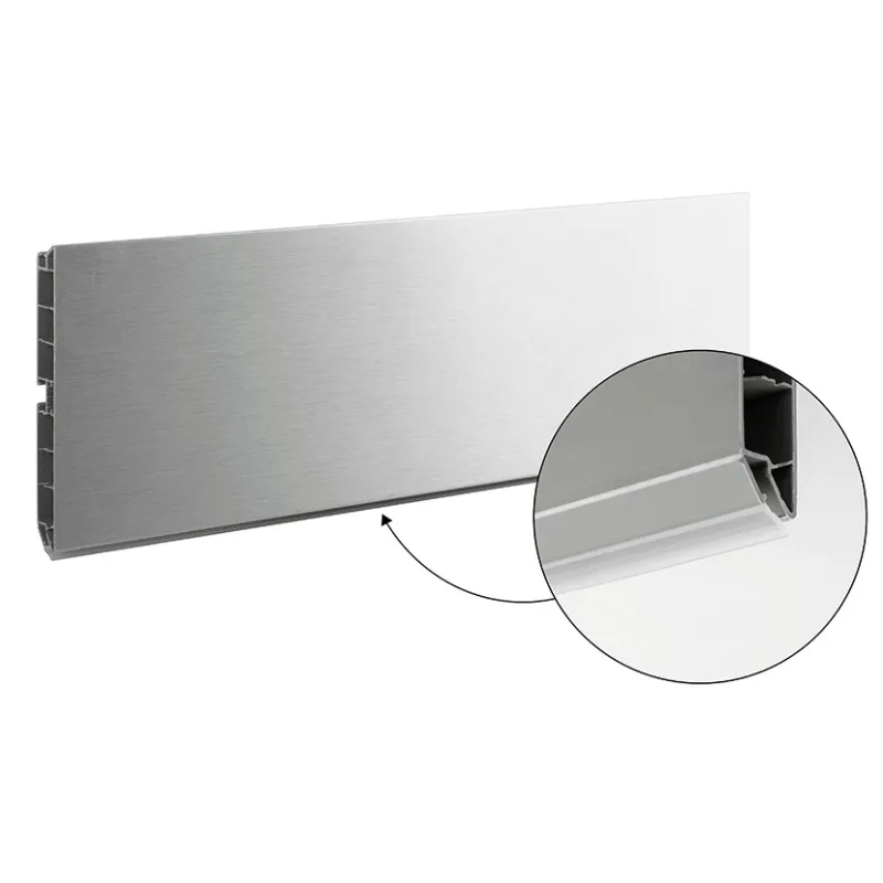 Plinthe de cuisine en plastique / Aluminium brossé