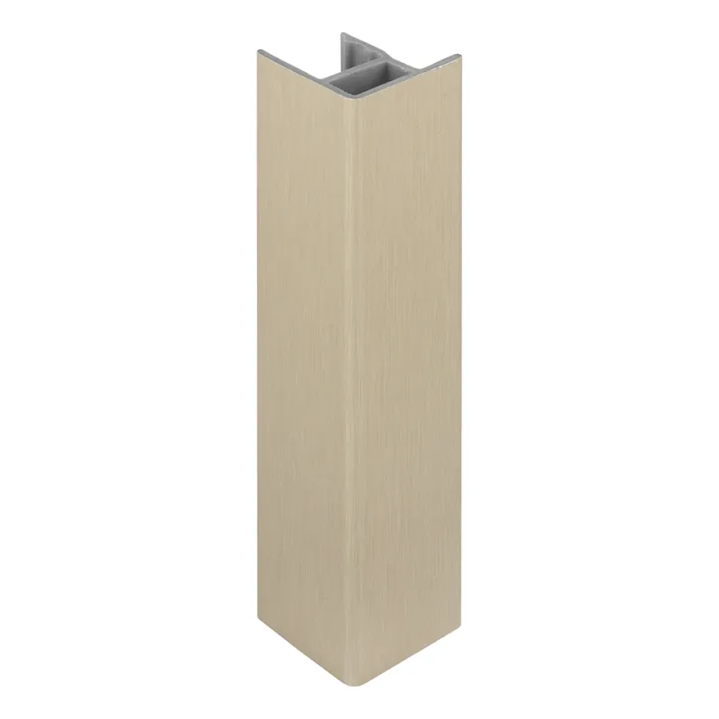 Raccord d’angle pour plinthe 90° / Acier inoxydable brossé