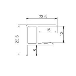 Raccord d’angle pour plinthe 90° / Noir brillant