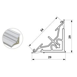Kit d’embouts pour barre d’étanchéité DELTA / Beige