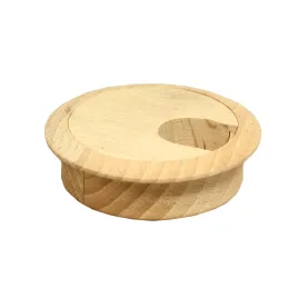 Passe-câble en bois / Hêtre brut