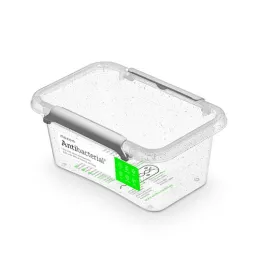 Boîte alimentaire antibactérienne 0,5 l / Transparente
