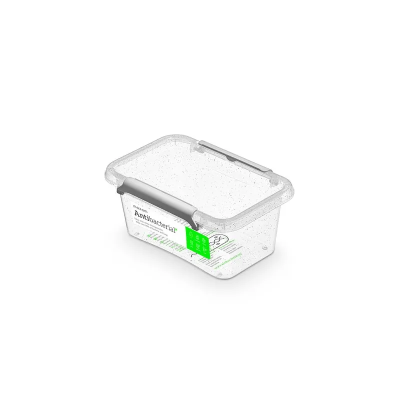 Boîte alimentaire antibactérienne 0,5 l / Transparente