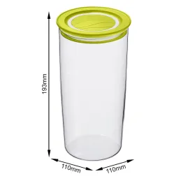 Boîte de conservation alimentaire 1,2 L / transparente - jaune