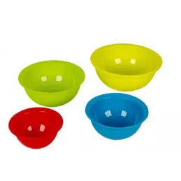 Ensemble coloré de bols avec passoire – 4 pièces