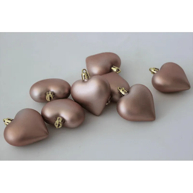 Ensemble de décorations suspendues CŒUR – 8 pièces / Rose
