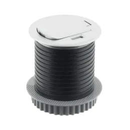 Prise encastrable pour bureau COMPACT 1x230V + recharge USB / Aluminium