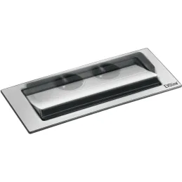 Prise électrique escamotable EVOline BackFlip FRENCH + recharge USB 1x / Imitation inox