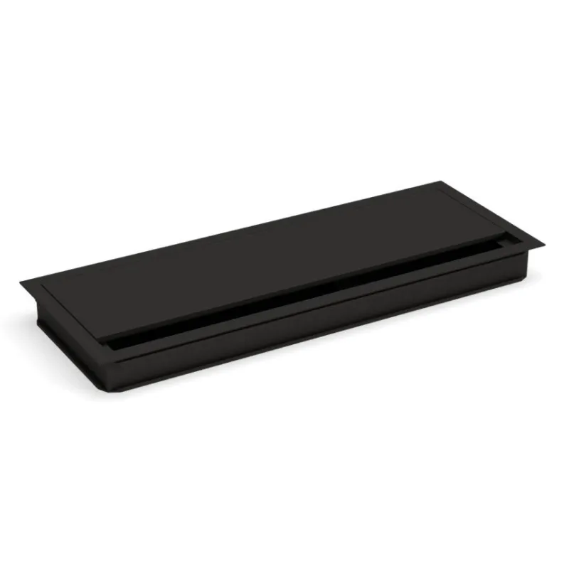Passe-câbles VIDAL 320 x 120 mm avec amortissement / Noir