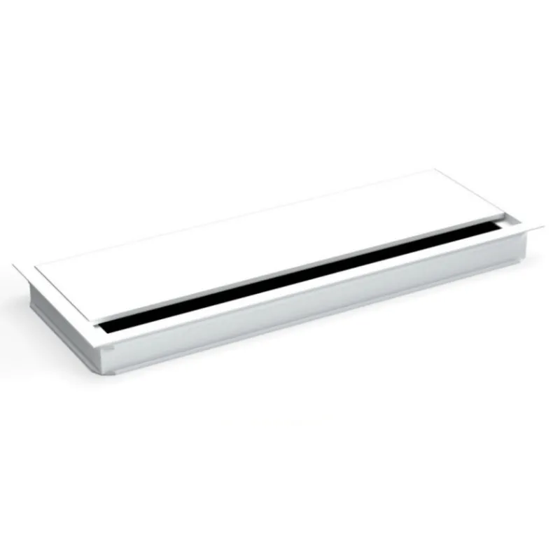 Passe-câbles VIDAL 320 x 120 mm avec amortissement / Blanc