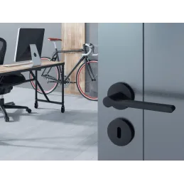 Poignée sur rosace BRIA / Noir mat