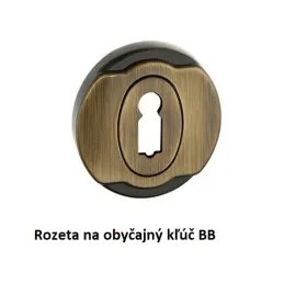 Poignée sur rosace DYLAN / Laiton vieilli