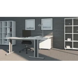 Pied de structure de table Desk Bar TEMPO T 600 / gris