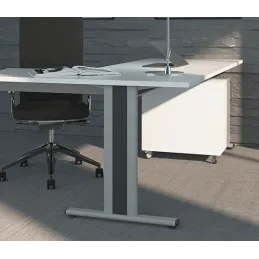 Pied de structure de table Desk Bar TEMPO T 600 / gris
