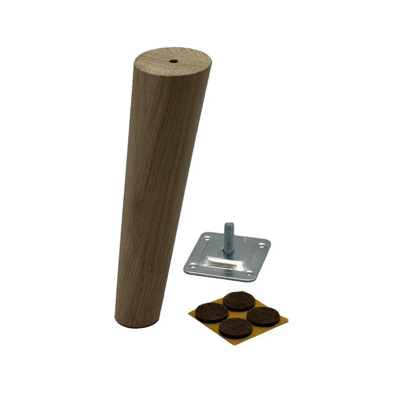 Pied de meuble en bois D45 AGOS / Chêne brut