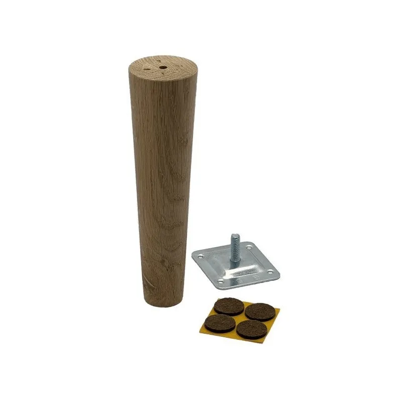 Pied de meuble en bois D45 AGOS II / Chêne verni