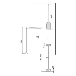 Porte-manteau rabattable DELUXE / Chrome