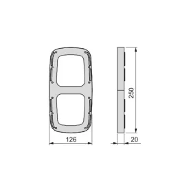 Patins sous cintre DELUXE – 2 pièces / Chrome