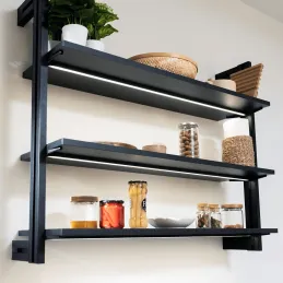 Système modulaire de rayonnage ZERO 900 mm / Noir mat