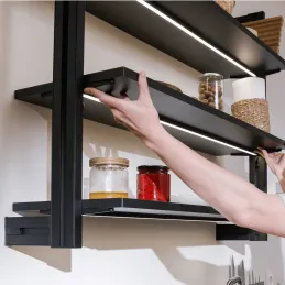 Système modulaire de rayonnage ZERO 900 mm / Noir mat
