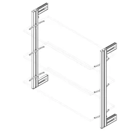 Système modulaire de rayonnage ZERO 900 mm / Noir mat
