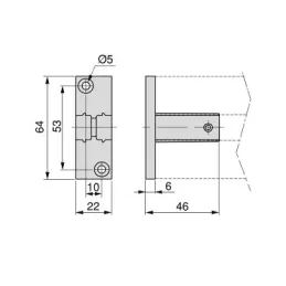 Système modulaire de dressing ZERO 2115 mm - 2 montants / Noir mat