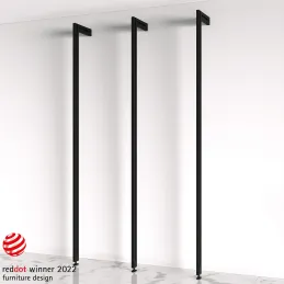Système modulaire de dressing ZERO 2115 mm – 3 montants / Noir mat