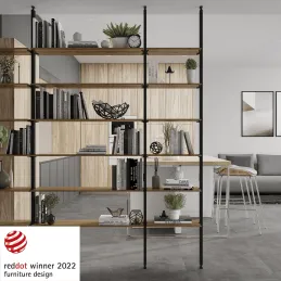 Montant pour système modulaire de dressing ZERO / Noir mat