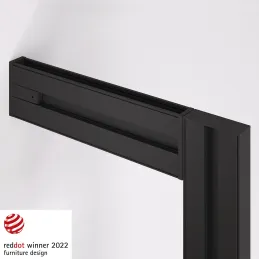 Ensemble de fixations pour montants du système modulaire de dressing ZERO / Noir mat
