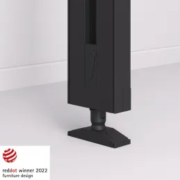 Ensemble de fixations pour montants du système modulaire de dressing ZERO / Noir mat