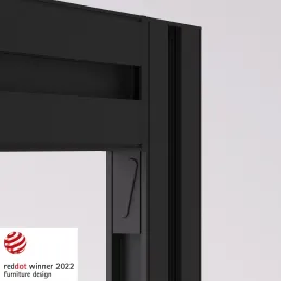 Ensemble de fixations pour montants du système modulaire de dressing ZERO / Noir mat